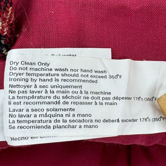 Christmas Stocking Santa Red Country Plaid Design Holiday Lined Large 18 inches - Picture 9 of 10